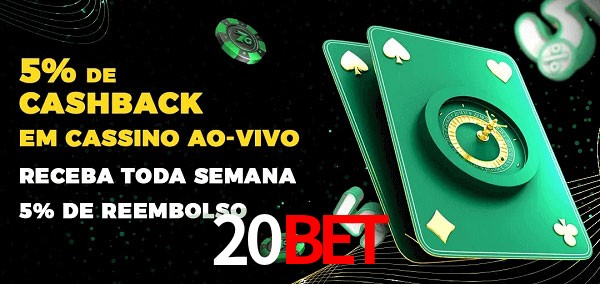 Promoções do cassino ao Vivo 20bet
